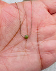 Tiny Faceted Jade Necklace