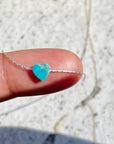 Small Turquoise Heart Necklace