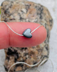 Forward Heart Hematite Sideways Heart Necklace