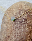 Higher Heart Dainty Moss Agate Necklace