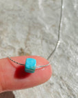 Mini Cube Turquoise Necklace