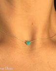 Guided Heart Genuine Blue Turquoise Necklace