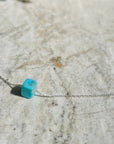 Mini Cube Turquoise Necklace