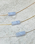 Thin Blue Lace Agate Necklace