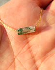 Floating Moss Agate Necklace