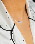 Thin Blue Lace Agate Necklace
