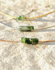 Floating Moss Agate Necklace