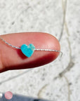 Guided Heart Genuine Blue Turquoise Necklace