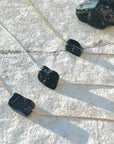 Rough Black Tourmaline Necklace