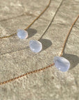 Blue Aqua Teardrop Necklace