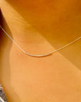 Minimal Smooth Curve Bar Necklace