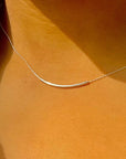 Minimal Smooth Curve Bar Necklace