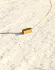 Hammered Bar Pendant Necklace