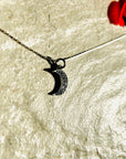 Pave Moon Necklace