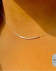 Minimal Smooth Curve Bar Necklace