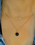 Black Jet Sphere Necklace