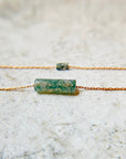 Tiny Moss Agate Necklace