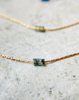 Tiny Moss Agate Necklace