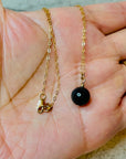 Black Jet Sphere Necklace