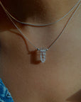 Clear Quartz Crystal Point Pendant Necklace