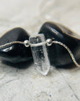 Clear Quartz Crystal Point Pendant Necklace