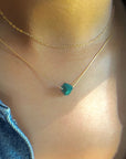 Small Raw Malachite Necklace