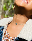 Small Turquoise Heart Necklace