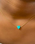 Small Turquoise Heart Necklace