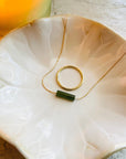 Dark Green Jade Necklace