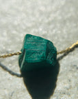 Small Raw Malachite Necklace