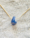 Sodalite Crystal Teardrop Pendant Necklace