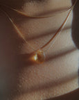 Faceted Citrine Teardrop Necklace