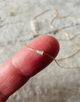Tiny Clear Quartz Crystal Necklace