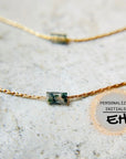 Tiny Moss Agate Necklace