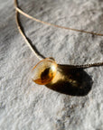 Faceted Citrine Teardrop Necklace