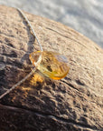 Faceted Citrine Teardrop Necklace