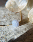 Blue Lace Agate Sphere Necklace