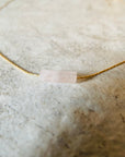 Small Rose Quartz Crystal Necklace