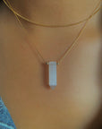 Inward Selenite Crystal Point Necklace