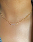 Small Rose Quartz Crystal Necklace