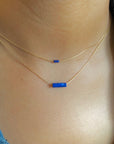 Tiny Blue Lapis Necklace