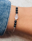 Selenite and Black Tourmaline Crystal Jewlery