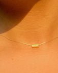Hammered Bar Pendant Necklace