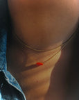 Small Carnelian Crystal Necklace
