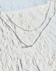 Minimal Sterling Silver Bar Pendant Necklace