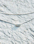 Floating Sterling Silver Bar Pendant Necklace
