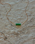 Tiny Emerald Green Jade Drop