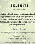 Selenite & Black Tourmaline Earrings Dangle