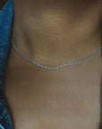 Delicate S Spiral Sterling Silver Necklace