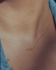 Thin Crystal Citrine Necklace